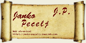 Janko Pecelj vizit kartica